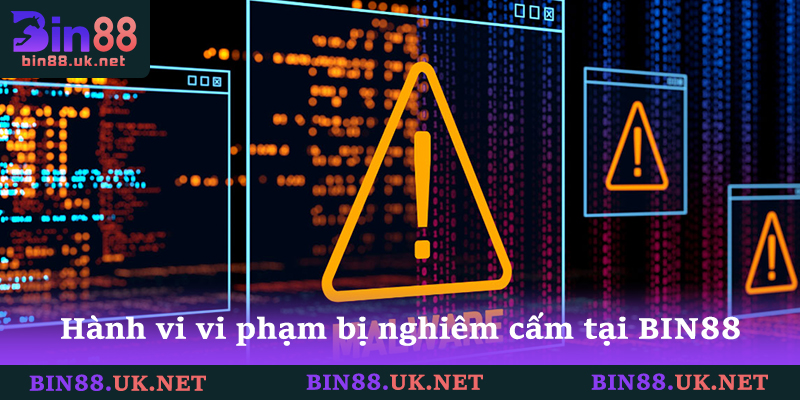 Các hành vi vi phạm bị nghiêm cấm tại BIN88