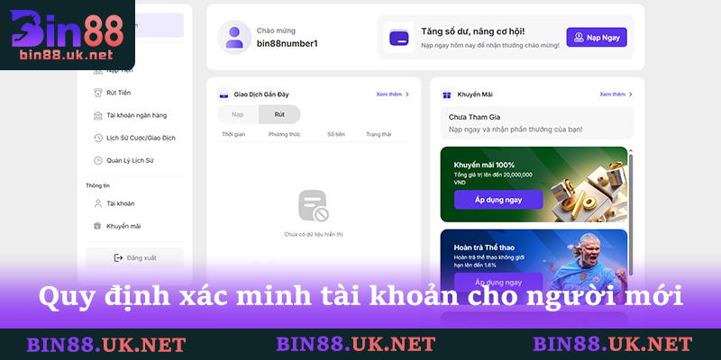 Quy định xác minh tài khoản cho người chơi mới